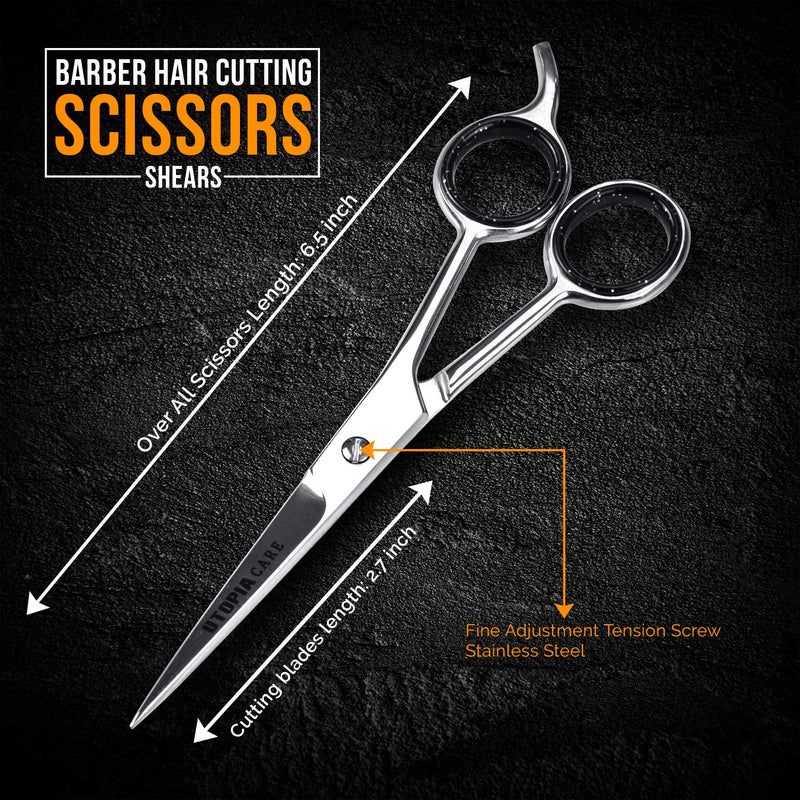 [Australia] - Professional Barber Hair Cutting Scissors/Shears (Silver) Silver 