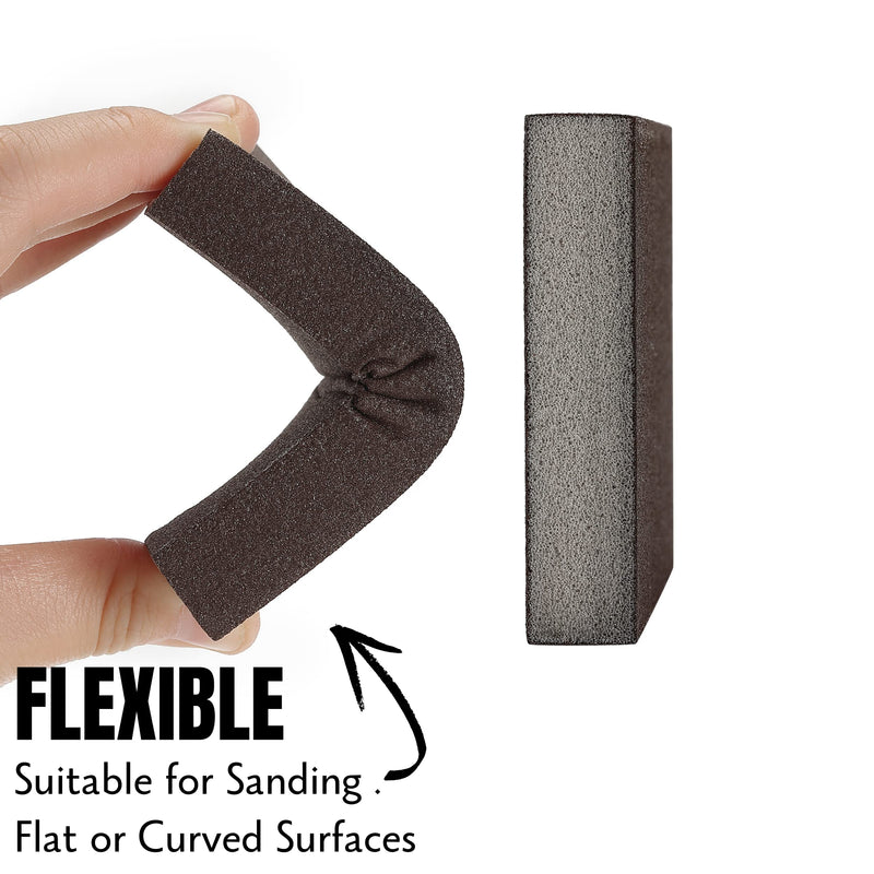 [Australia] - Bates- Sanding Sponge, 4 Pack, 60/80/120/220 Grit Assortment, Sanding Block, Washable and Reusable, Sandpaper Block, Sanding Blocks for Wood, Drywall Sanding Block, Sanding Sponges Variety Pack. 