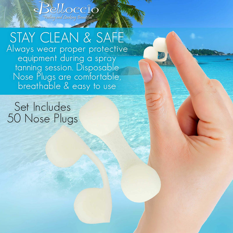 [Australia] - Belloccio Pack of 50 Disposable Nose Filter Plugs (Used For Sunless Airbrush Spray Tanning) 