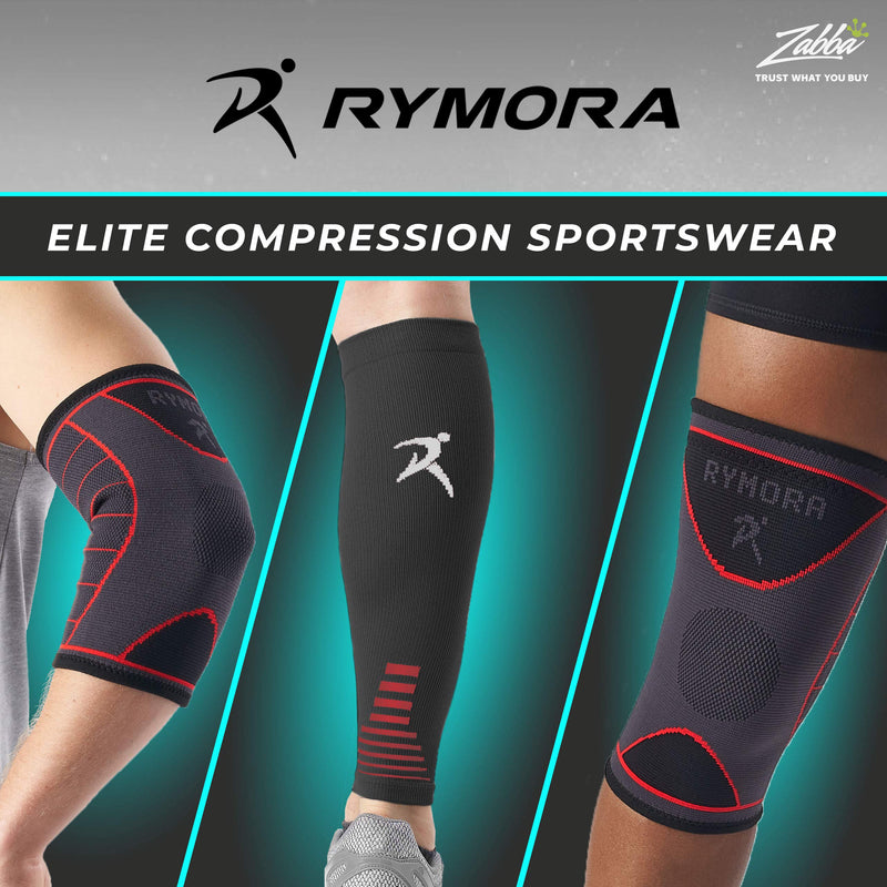 [Australia] - Rymora Compression Socks for Men and Women (Cushioned, Graduated Compression, Seamless) M Black 