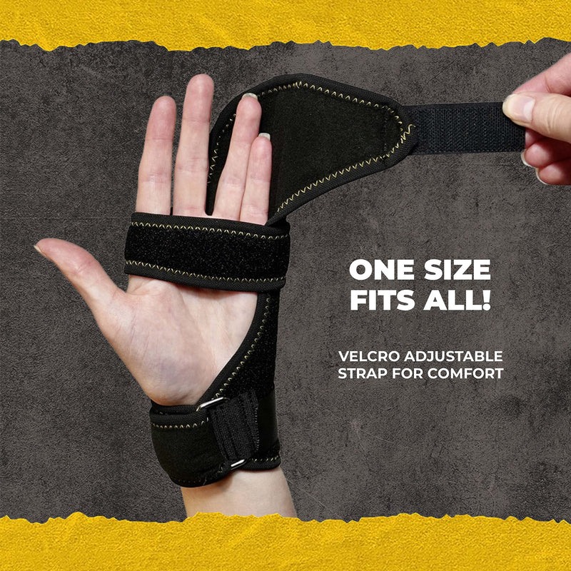 [Australia] - Pinky Finger Splint - Trigger Finger Brace for Middle Metacarpals and Knuckles - Boxer Splint & Ulnar Gutter Splint for Left or Right Hand – One Size Fits All - Copper Infused Nylon By CopperJoint 