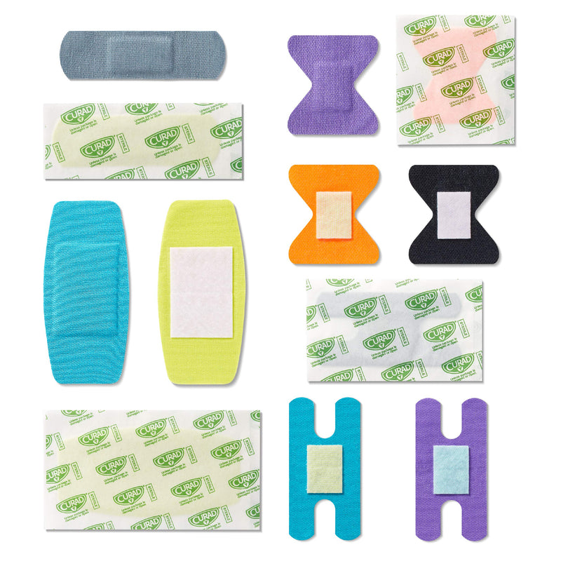 [Australia] - Curad Performance Series Ironman Antibacterial Bandages, Extreme Hold Adhesive Technology, Assorted Variety Pack Includes Standard, XL, Finger & Knuckle Fabric Bandages, 50 Count 