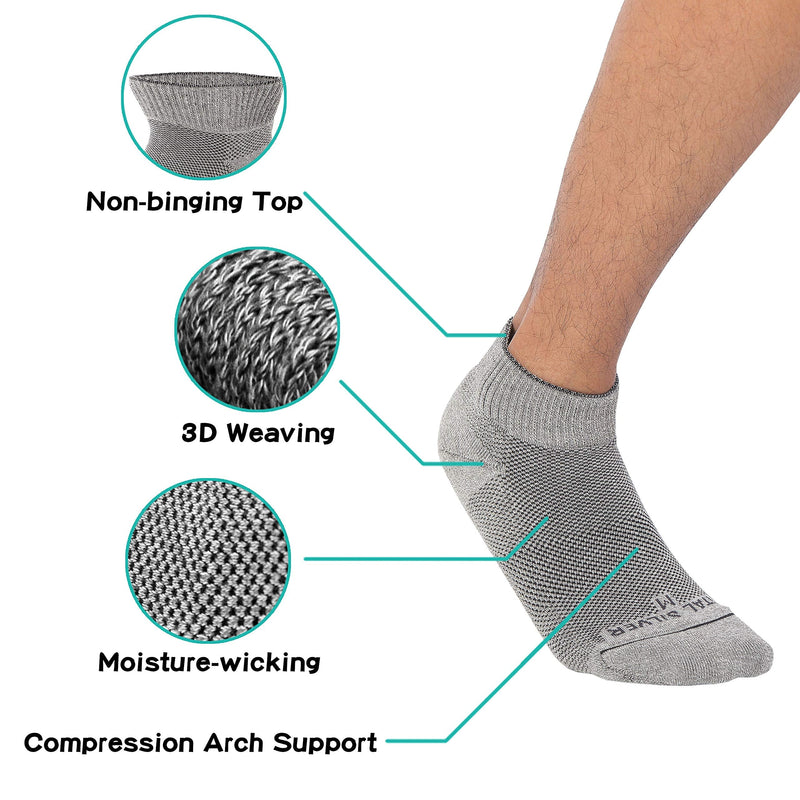 [Australia] - Vital Salveo- Soft Non Binding Seamless Circulation Diabetic Socks- Ankle Short (1 Pair) M 