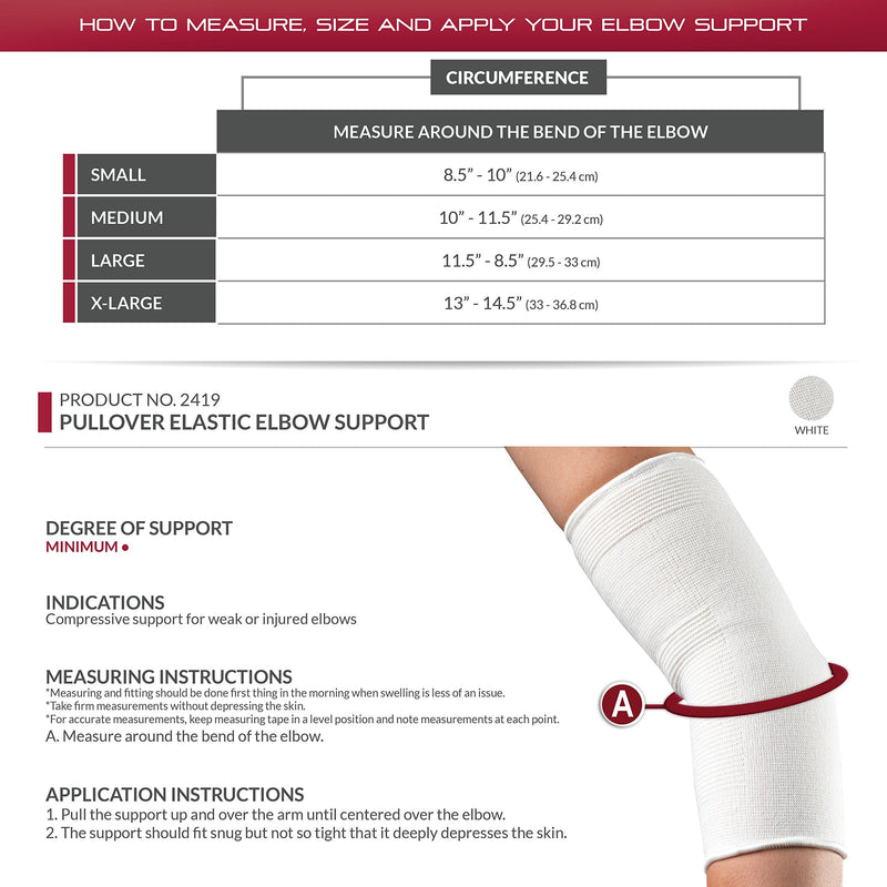 [Australia] - OTC Elbow Sleeve, Pullover Support, Knit Elastic, Medium 