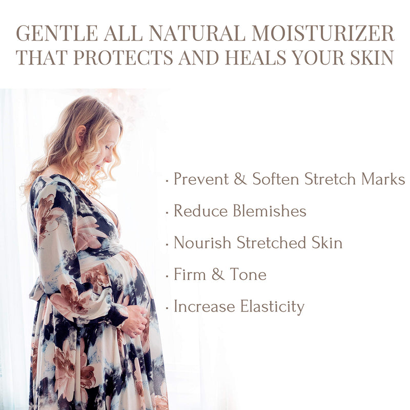 [Australia] - Stretch Mark Prevention Cream for Pregnancy, Stretch Mark Tummy Butter for Pregnancy Skincare, All Natural Organic Belly Cream with Double Helix Water (4 oz) Happy Mommy Tummy Butter 
