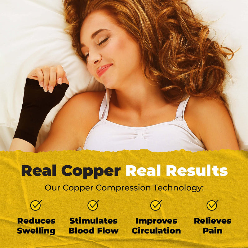 [Australia] - CopperJoint Wrist Compression Sleeve - Copper Infused Wrist Support Compression Brace - Ortho Guard - Wrist Pain & Fatigue Relief - Wrist Protector (Left or Right - X-Large) Right-X-Large Wrist Brace w/ Thumb Support 
