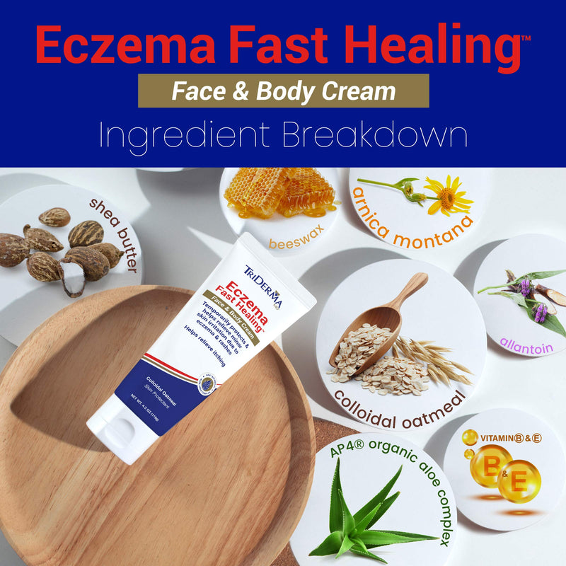 [Australia] - TriDerma Eczema Fast Healing Face and Body Cream, Maximum Strength Itch & Rash Relief, 4.2 Ounces 