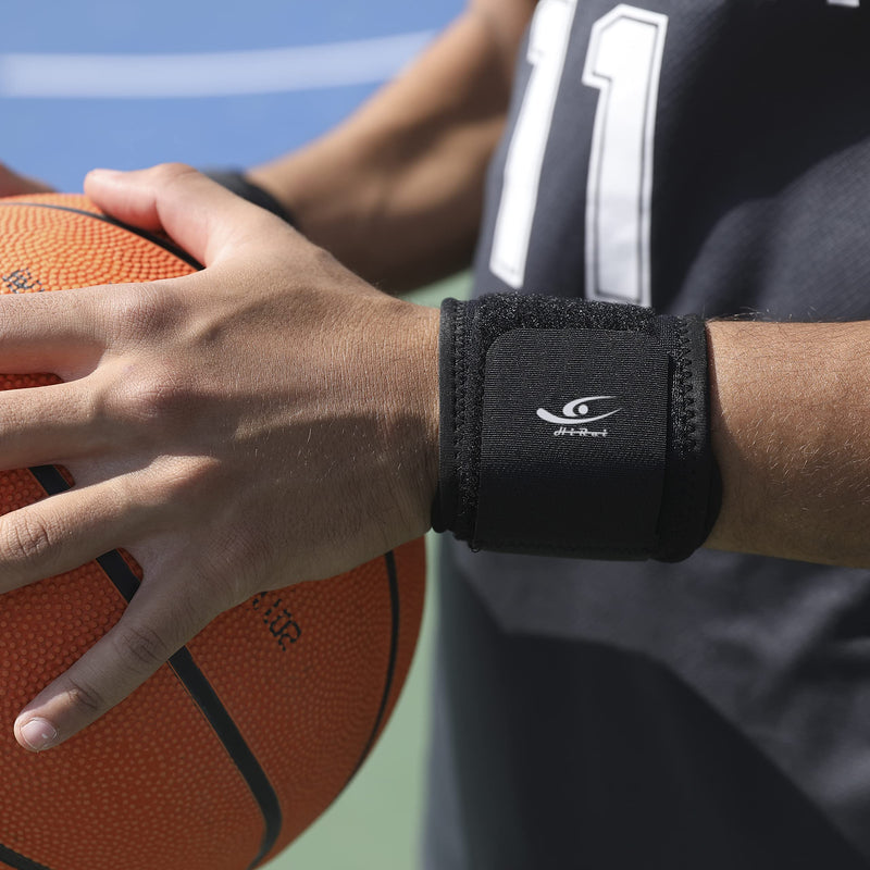 [Australia] - HiRui Wrist Compression Strap Wrist Brace Wrist Band Wrist Support for Fitness, Weight Lifting, Tendonitis, Carpal Tunnel Arthritis, Wrist Pain Relief, Wrist Wraps for Men Women, Adjustable (2 PCS) 