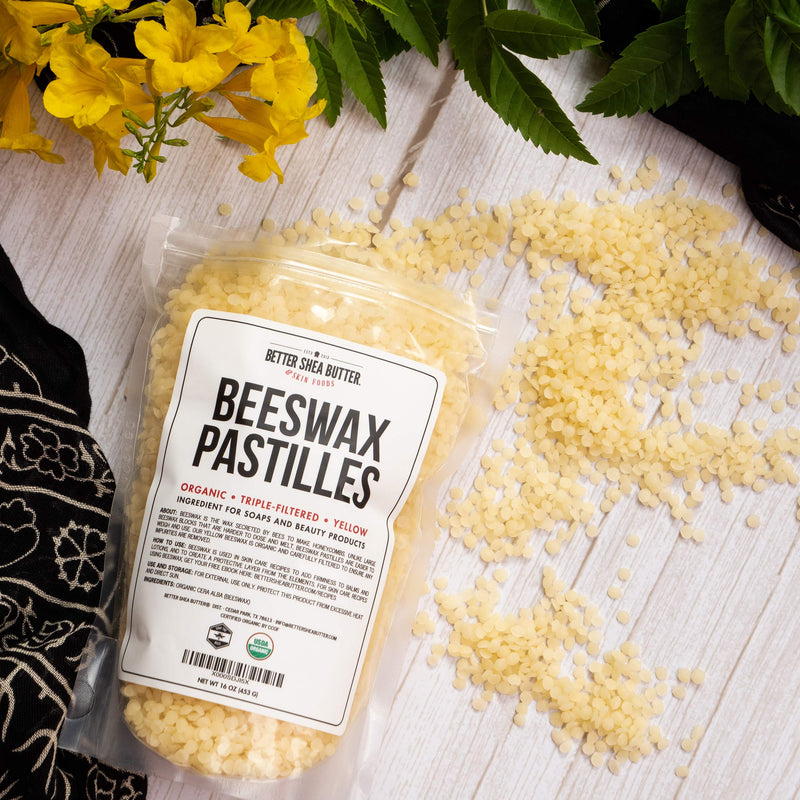 [Australia] - Organic Beeswax Pastilles - Yellow, Filtered Pellets Easy to Measure - Use to Make Candles, Lotions, Salves, Balms and other Recipes - 16 oz by Better Shea Butter 