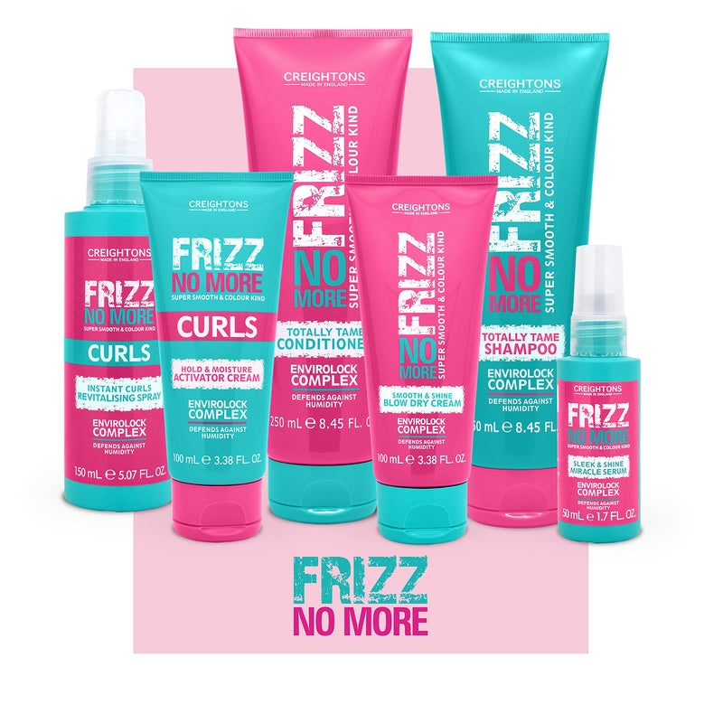 [Australia] - Creightons Frizz No More Sleek & Shine Miracle Serum (50 ml) - Smooth Hair from Root to Tip, Lock out Frizz & Moisture in, Perfect for Frizz Prone or Wavy/Curly Hair, Super Smooth & Colour Kind 