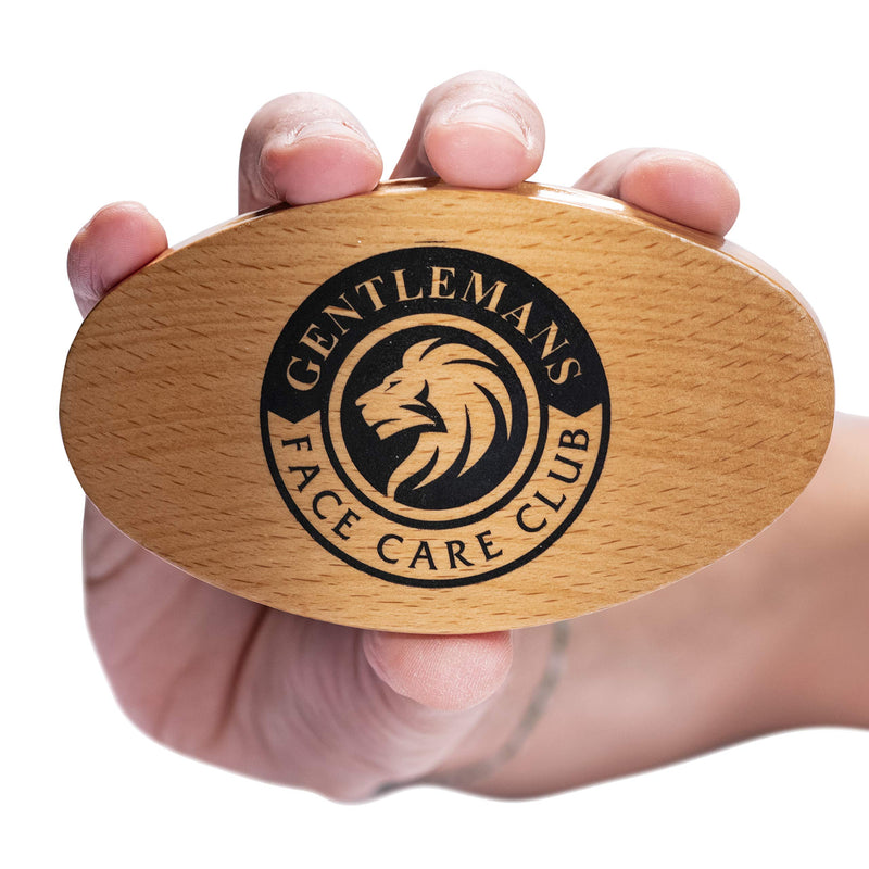 [Australia] - Vegan Friendly Beard Brush For Men - 100% Cruelty Free Non Animal Hair - Top Quality Synthetic Bristle With Natural Beech Wood Handle - Shape And Style Your Beard + Use With Beard Oil, Balm Or Wax 