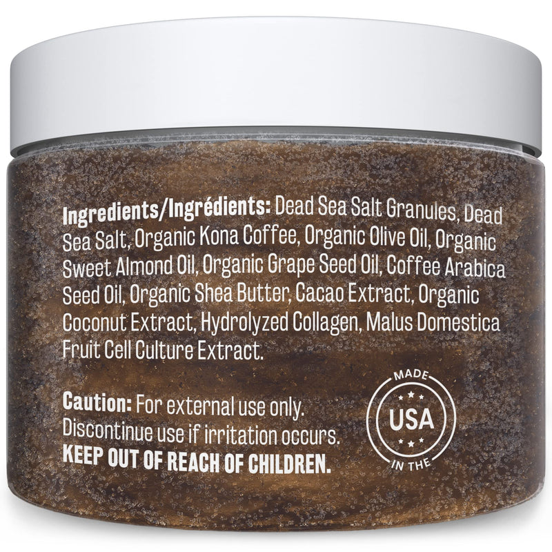 [Australia] - M3 Naturals Arabica Coffee Body Scrub with Collagen & Stem Cell - Exfoliating Body Scrubber & Face Cleanser - Fight Skin Care Appearance - Cellulite, Fine Line, Stretch Mark & Spider Veins! 12 oz Arabica Coffee (1 Pack) 