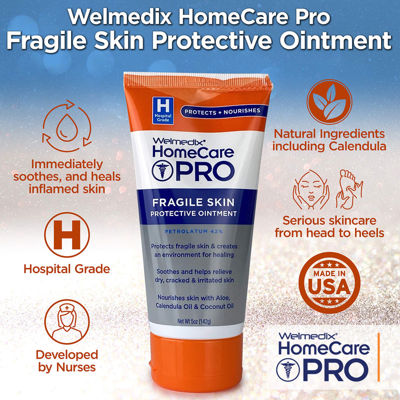 [Australia] - Welmedix Fragile Skin Protective Ointment | Hospital Grade Healing Ointment, Barrier Cream & Skin Protectant w/ Calendula for Treatment of Eczema, Psoriasis, Dermatitis, Bed Sores, Chafing (Pack of 3) 
