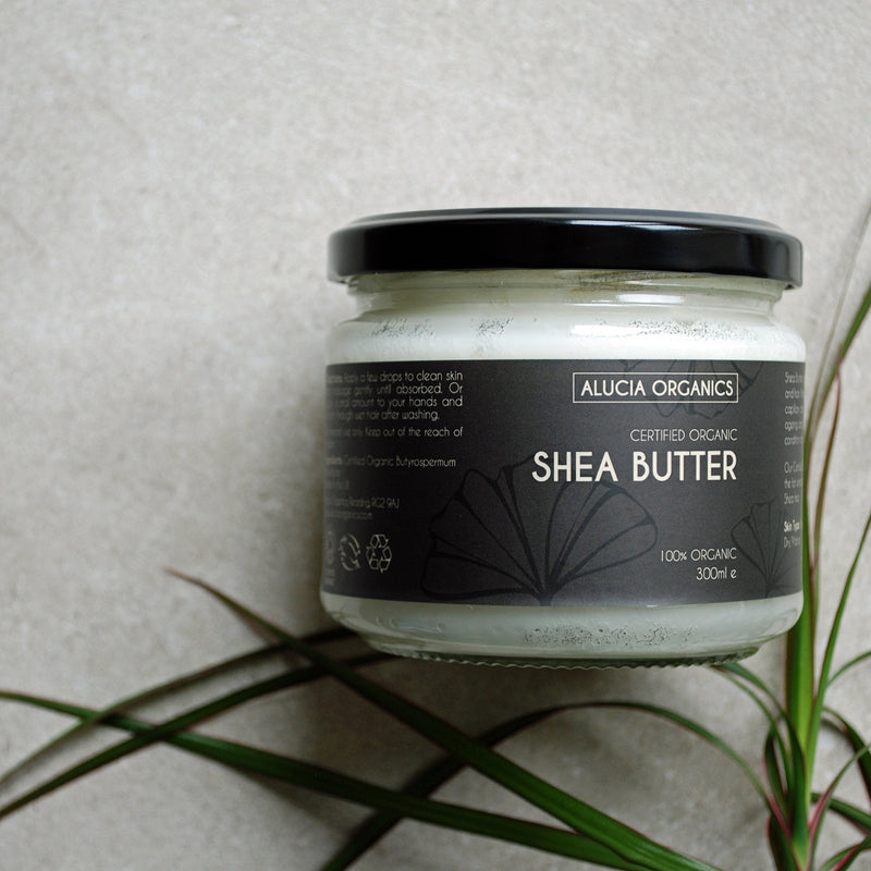 [Australia] - Alucia Organics Certified Organic Shea Butter 300ml - Pure, Natural, Certified Organic, Refined, Hand Kneaded, Vegan, Fragrance Free, for Skin, Body, Hair 