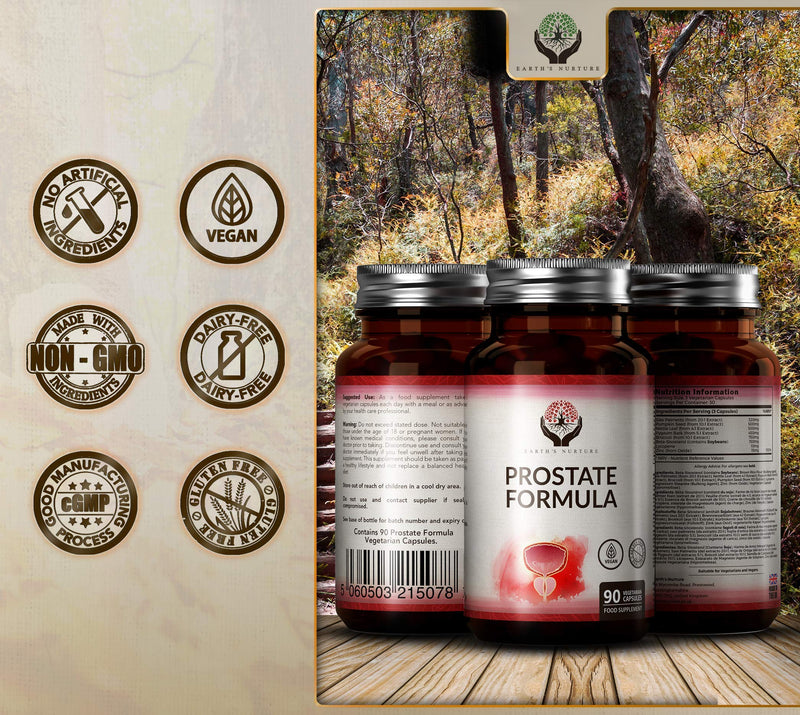[Australia] - EN Prostate Supplement | with Saw Palmetto, Pumkin Seed Extract & Zinc to Support Mens Health | 90 Vegetarian Capsules | Non GMO & Gluten Free | Made in The UK in ISO Licensed Facilities 