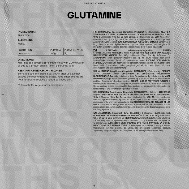 [Australia] - Bulk Pure L-Glutamine Powder, Unflavoured, 100 g, Packaging May Vary 100 g (Pack of 1) 