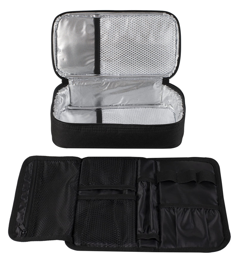[Australia] - ALLCAMP Insulin Cooler Travel Bag for Diabetic Organize Medication with 4 Ice Packs (Medium（Oxford）, Black) Medium（Oxford） 