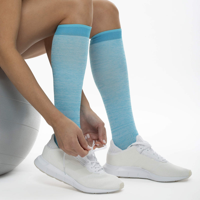 [Australia] - Copper Fit Energy Women's Easy-On/Easy-Off Knee High Compression Socks Assorted Colors Small-Medium 