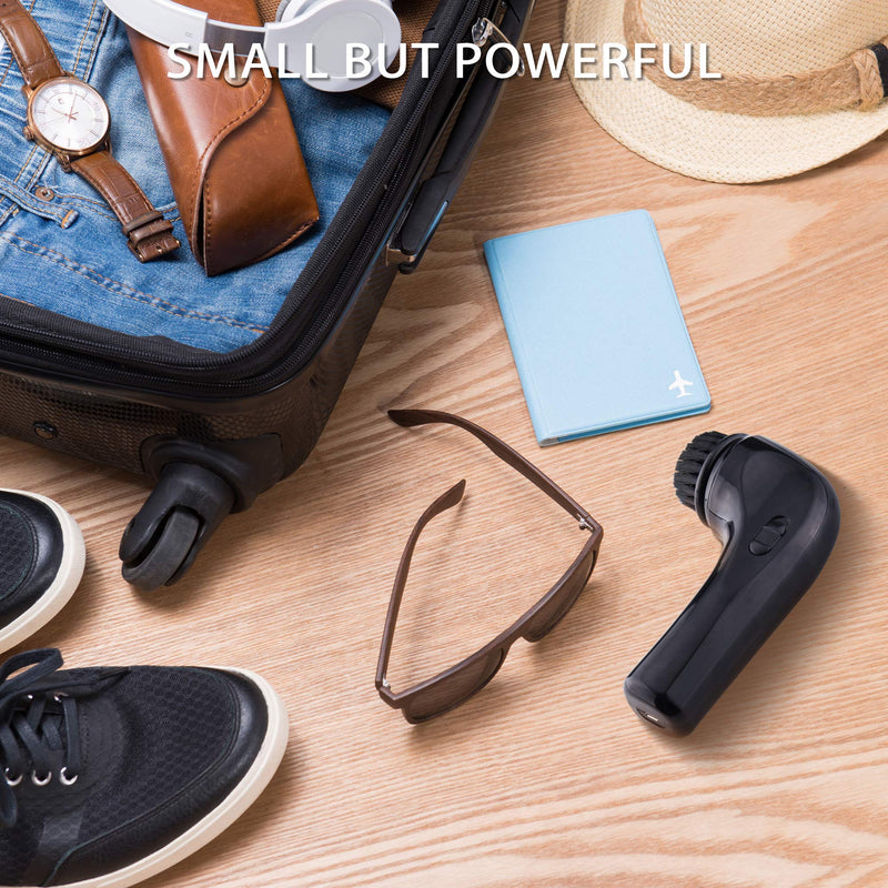 [Australia] - Electric Shoe Shine Kit, Sansent Electric Shoe Polisher Brush Shoe Shiner Dust Cleaner Portable Wireless Leather Care Kit for Shoes, Bags, Sofa 