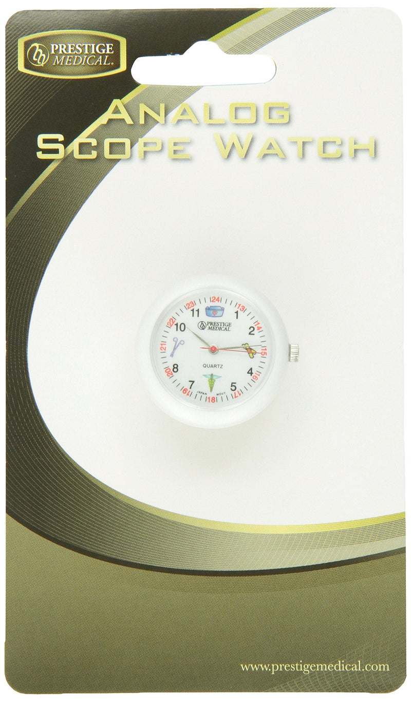 [Australia] - Prestige Medical Analog Stethoscope Watch with Medical Symbols, White Medical Symbols Watch 