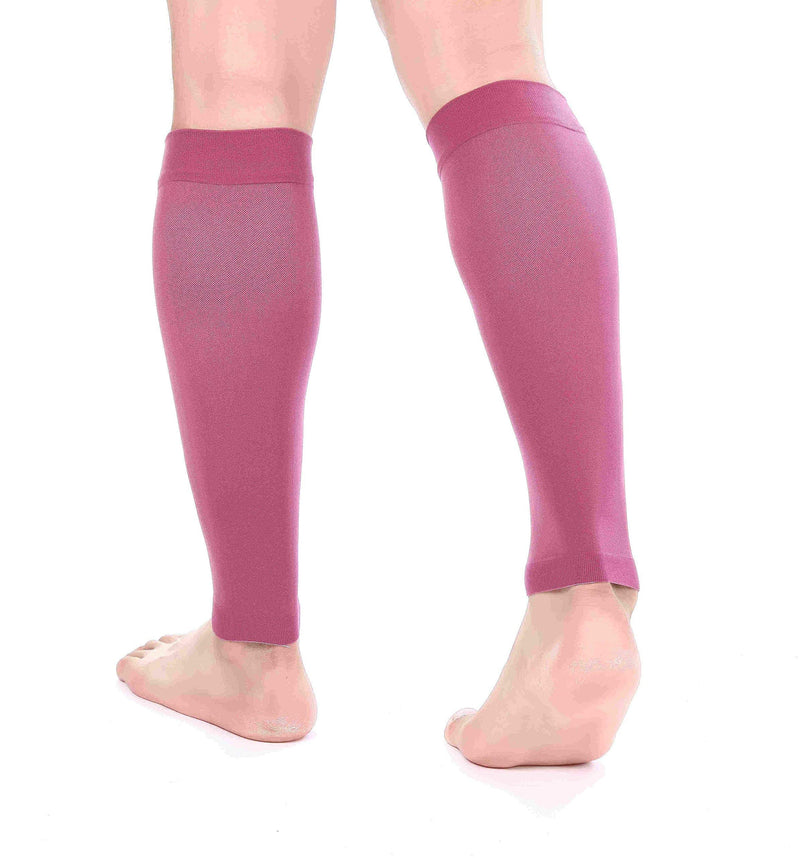 [Australia] - Doc Miller Calf Compression Sleeve Men and Women - 15-20mmHg Shin Splint Compression Sleeve Recover Varicose Veins, Torn Calf and Pain Relief - 1 Pair Calf Sleeves Maroon Color - Medium Size 