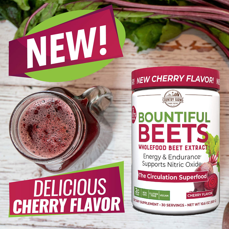[Australia] - COUNTRY FARMS Bountiful Wholefood Beets Extract Circulation Superfood, 30 Servings (Packaging may vary), White, 10.6 Ounce 