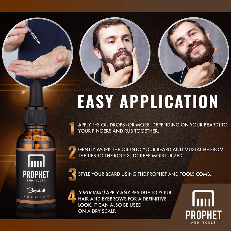 [Australia] - Beard Oil and Comb - Revolutionary Formula Moisturizes, Treats Split Ends, Reduces Skin Irritation & More | Noticeable Difference After 1st Use | Non-Greasy Beard Oil 