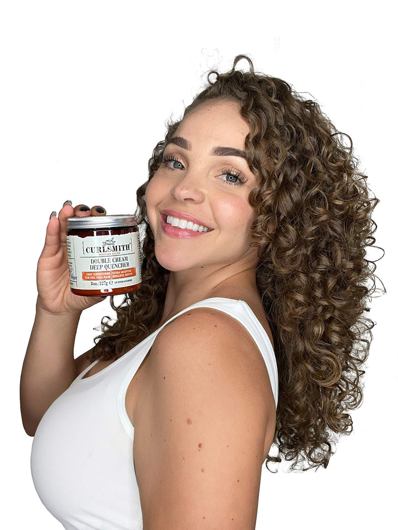 [Australia] - Curlsmith - Double Cream Deep Quencher - Vegan Moisturising Deep Conditioner for Ultra Dry, Wavy, Curly or Coily Hair (8oz) 8 Fl Oz (Pack of 1) 
