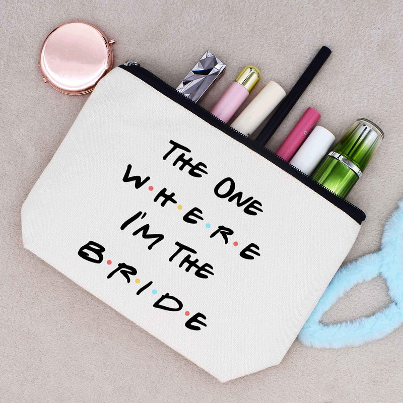 [Australia] - Bride Gift,The One Where I'm The Bride,Engagement Gift,Bride to Be Gift,Newly Engaged,Bridal Shower Gifts,Bachelorette Party Gifts,Friends TV Show,Makeup Bag Gift,Cosmetic Bag Gift 