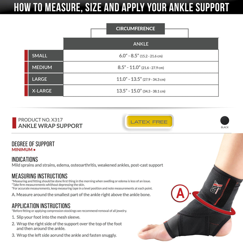 [Australia] - CSX Ankle Wrap, Adjustable Compression Support Strap, Sport Performance, Small 