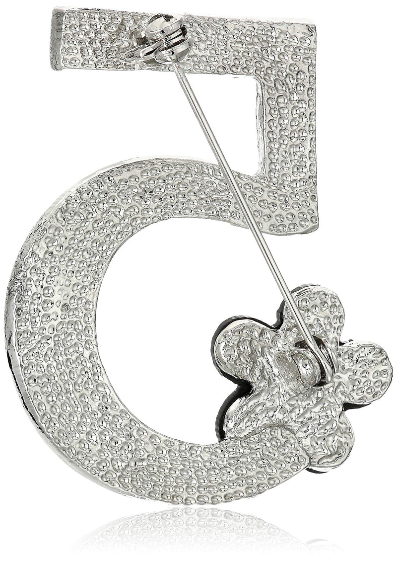 [Australia] - MISASHA fashion celebrity designer inspired statement rhinestone brooch collar pin with flower for women 