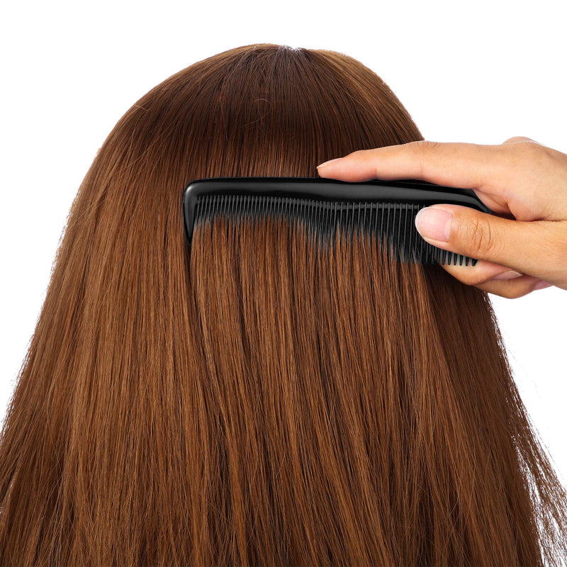 [Australia] - 12 Pieces Hair Combs Set Pocket Fine Plastic Hair Combs for Women and Men, Fine Dressing Comb (Black) Black 