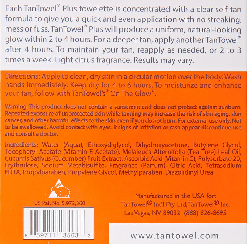 [Australia] - Tan Towel Plus Self-Tan Towelette, Full Body, 5 Count 