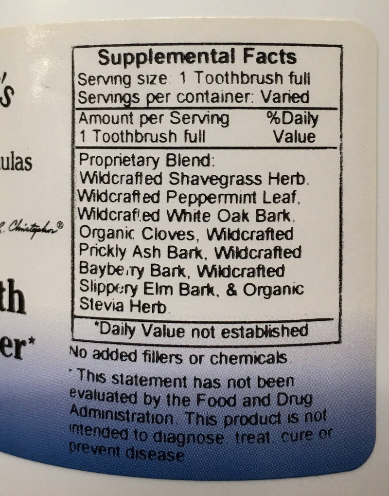 [Australia] - Christopher's Original Formulas Herbal Tooth and Gum Powder 2 Ounce (Pack of 1) 