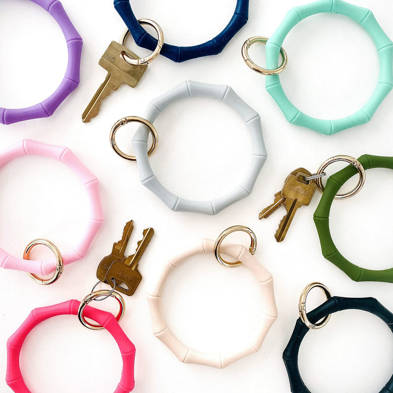 [Australia] - Hadley Mae Designs Key Ring Bracelet Keychain Wristlet Keychain Bangle Key Ring Army Green 