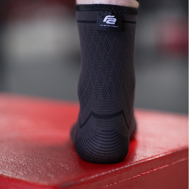 [Australia] - Fit Active Ankle Brace Support Sock for Men & Women | Compression Sleeve for Pain Relief, Plantar Fasciitis, Achilles Tendon Support, and Sprains Black Small 