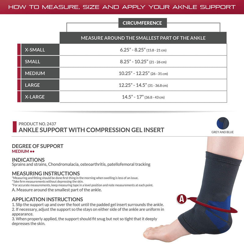 [Australia] - OTC Ankle Brace, Compression Recovery, Gel Insert, Large 