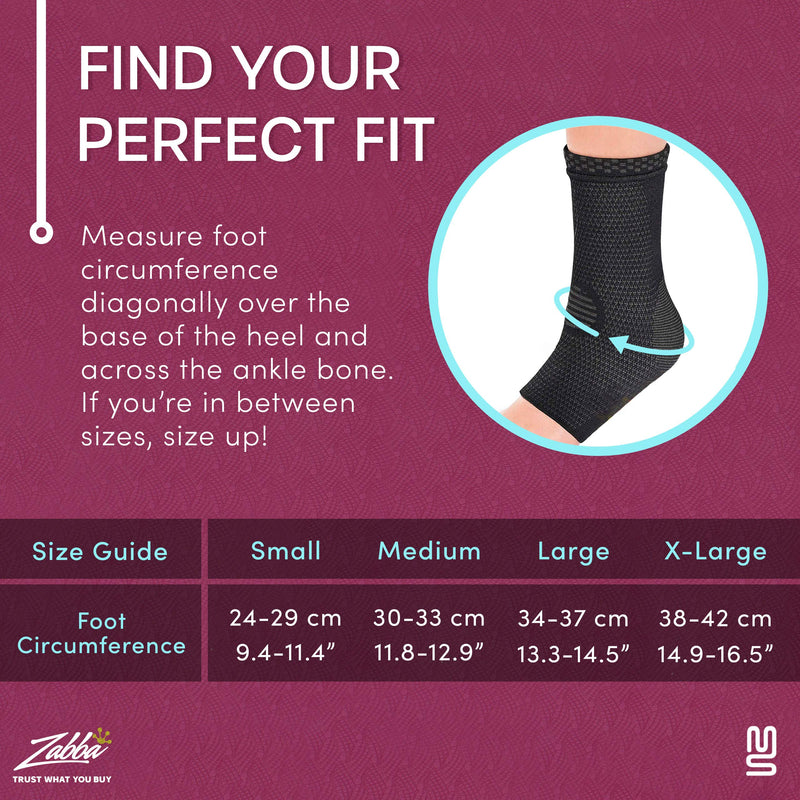 [Australia] - Modetro Sports Ankle Brace Compression Support Sleeve w/Free Ankle Strap-Achilles Tendon Support,Ankle Support for Ligament Damage L (1 Pair) Black 