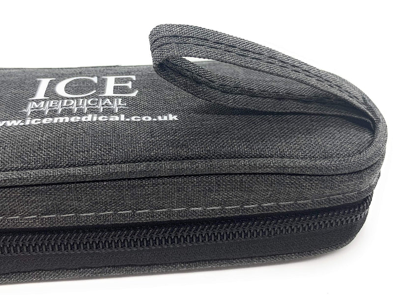 [Australia] - ICE Medical Black/Grey Twin Epipen Syringe Case/Bag - Allergies, Diabetes, Inhalers, Syringes, Insulin etc 
