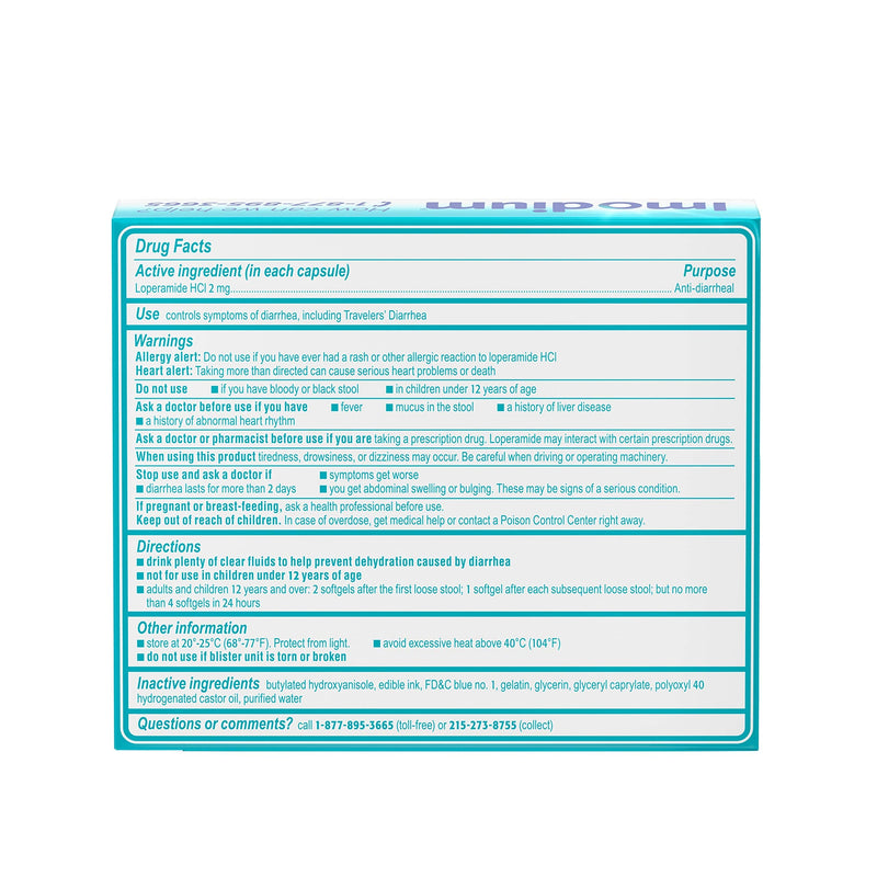 [Australia] - Imodium A-D Anti-Diarrheal Medicine Softgels with Loperamide Hydrochloride, 24 ct. 