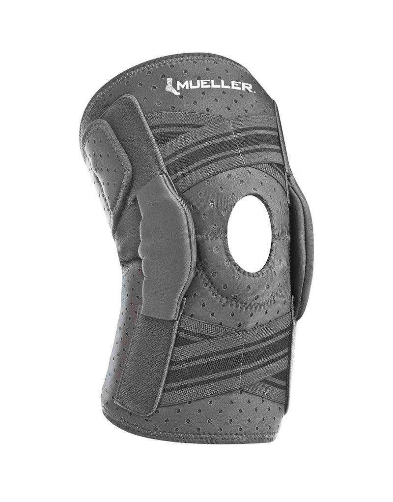 [Australia] - Mueller Comfort Plus Knee Stabilizer, Gray, Medium/Large | Stabilizing Knee Brace Medium/Large (Pack of 1) Side Stabilizers 