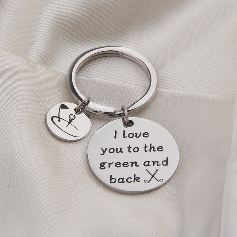 [Australia] - Zuo Bao Dad Golf Keychain Golf Jewelry Golfer Gift I Love You to The Green and Back Keychain Gift for Golf Players 