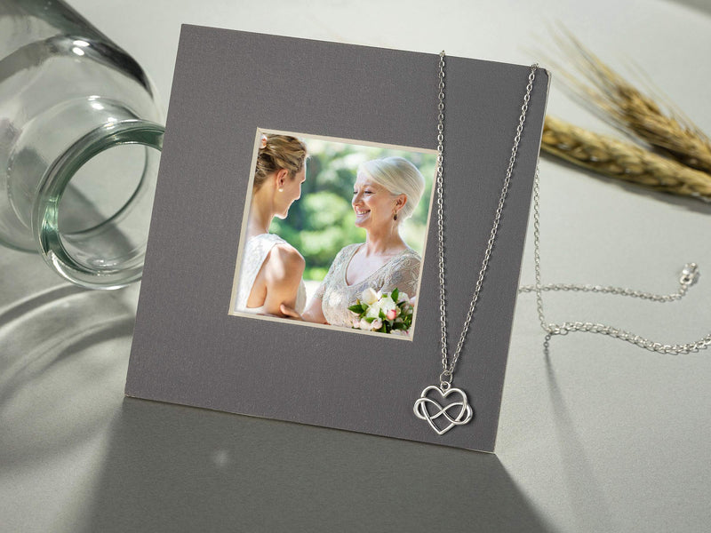 [Australia] - RareLove Mother in Law Gifts from Daughter in Law,Mom Gift from Daughter,Mother of The Groom Necklace,925 Sterling Silver Tiny Infinity Heart Necklaces for Women,Wedding Gift 