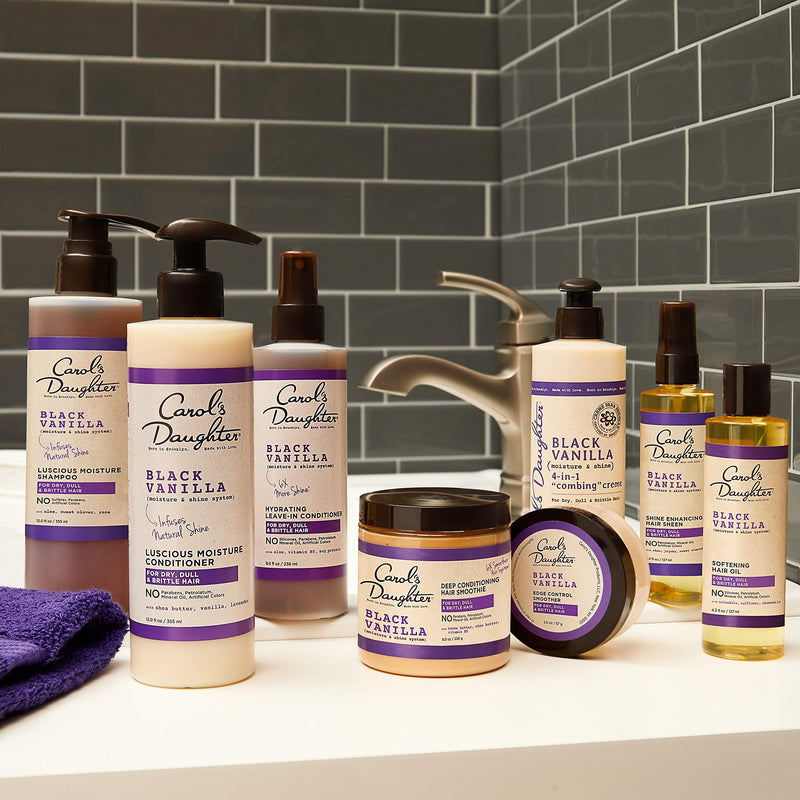 [Australia] - Carol’s Daughter Black Vanilla Leave In Conditioner Spray for Curly, Wavy, Natural Hair, Adds Moisture & Shine to Dry, Damaged Hair- Made with Castor Oil, Rosemary and Aloe for Hydration, 8 fl oz Leave-In Conditioner Spray 