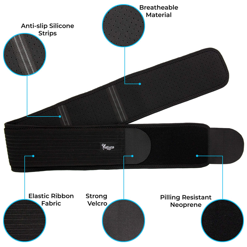[Australia] - Posture Magic Sacroiliac SI Joint Support Belt for Women and Men - Reduce Sciatic, Pelvic, Lower Back and Leg Pain - Stabilize SI Joint (Regular (Hip Size 30-45")) Regular (Hip Size 30-45") 