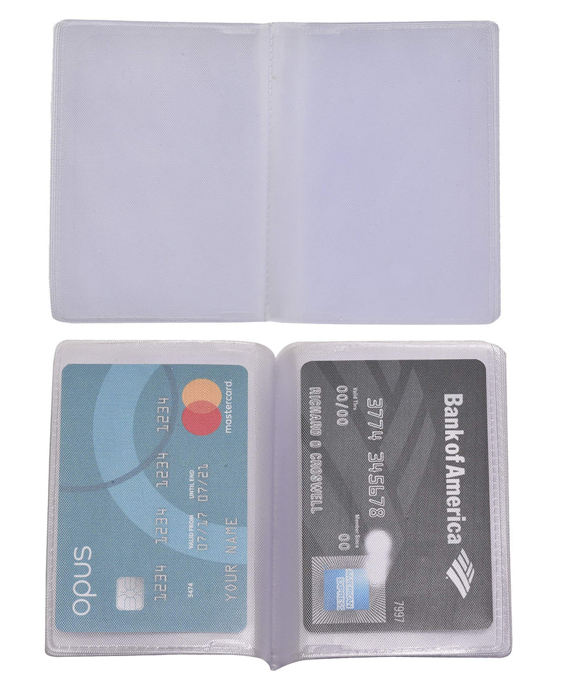 [Australia] - Wallet Inserts for Credit Cards - Transparent Plastic Card Insert Replacement Silver (Pack of 2) 