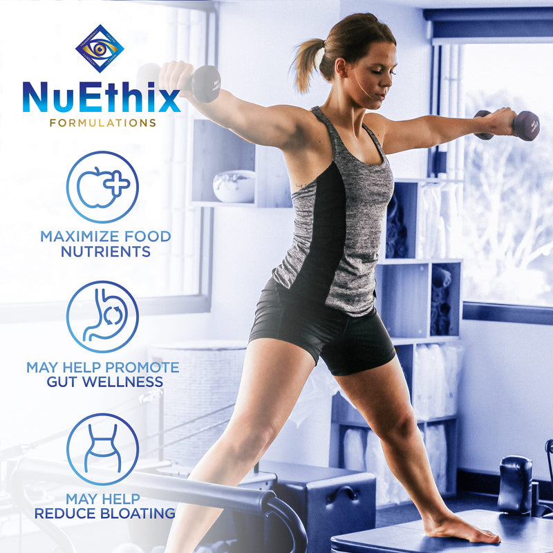 [Australia] - NuEthix Formulations Utilyze Enzymes for Digestive Wellness, Dietary Supplement for Nutrient Absorption, 60 Travel Packets 