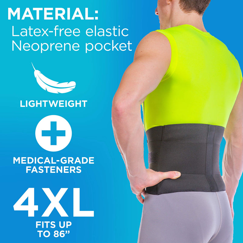 [Australia] - BraceAbility Elastic & Neoprene Compression Back Brace | Lumbar, Waist and Hip Support Belt for Sciatica Nerve Pain, Low Back Ache & Pain Relief while Sleeping, Working, Exercising, Walking (XL) XL 