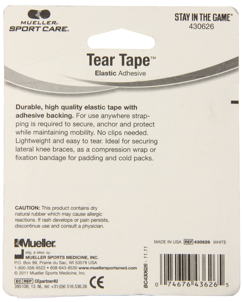 [Australia] - Mueller Sports Medicine Tearlight Tape, White, 1.5" x 7.5 Yd 