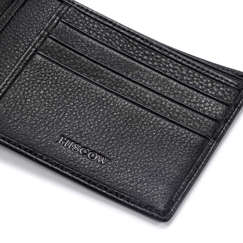 [Australia] - Bifold Wallet for Men, Italian Supple Genuine Leather Billfold with 3 Credit Card Slots and ID Window 